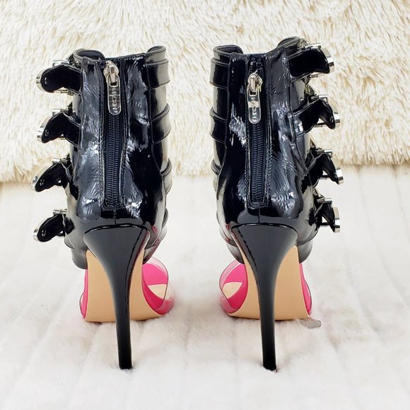 Western Inspired Buckle Multi Strap 5" High Heel Bridget - Picture 7 of 11